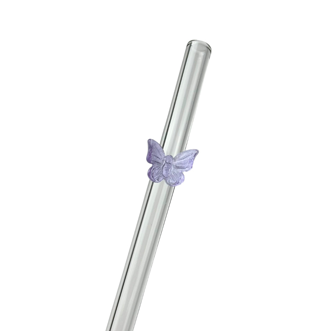 Glass Charm Straw