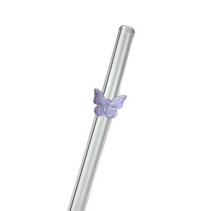 Glass Charm Straw
