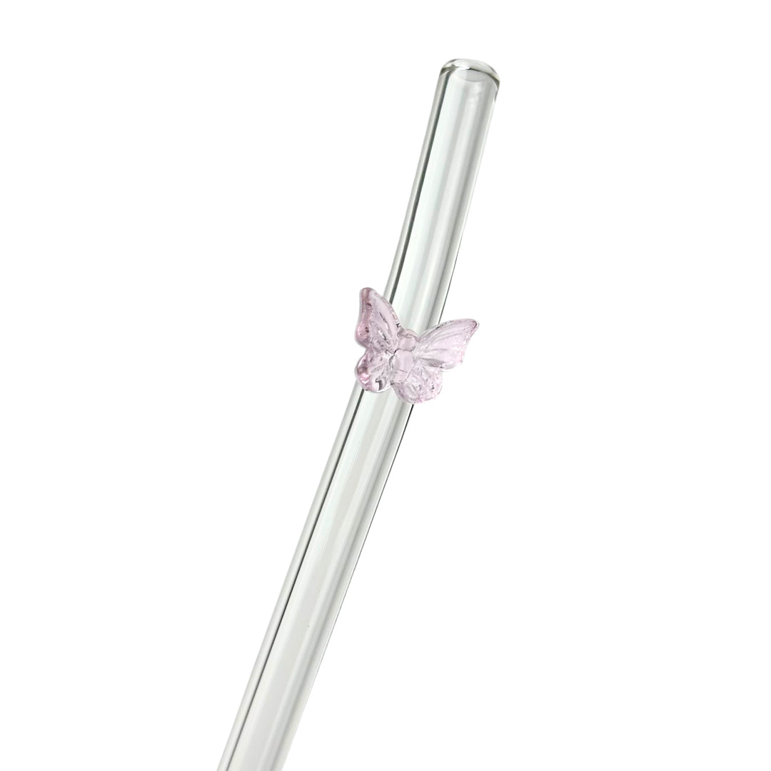 Glass Charm Straw
