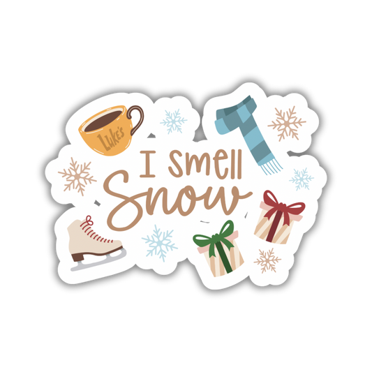 I Smell Snow Weatherproof Sticker