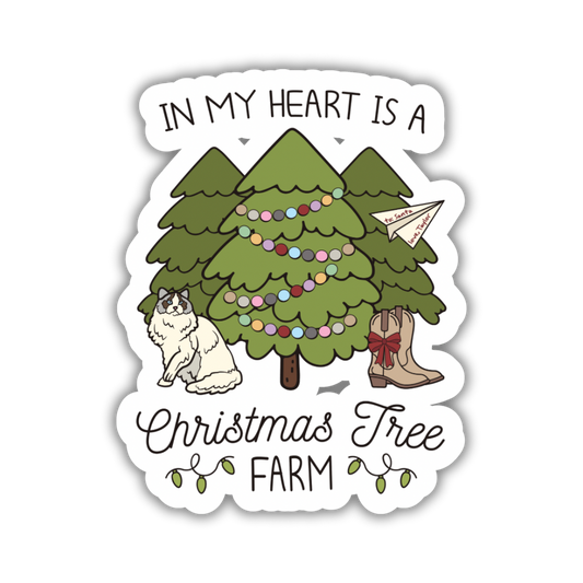 Christmas Tree Farm Weatherproof Sticker