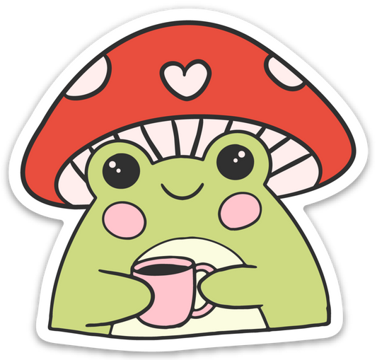 Mushroom Frog | Weatherproof Sticker