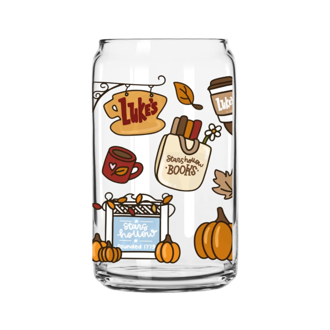 Stars Hollow Glass Can