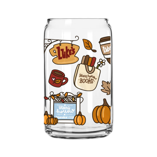 Stars Hollow Glass Can