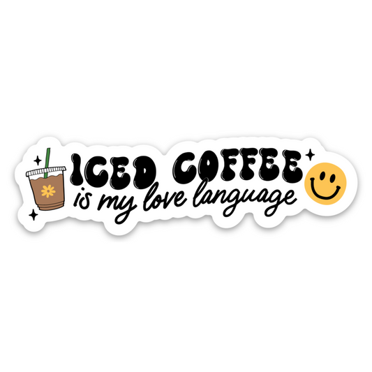 Iced Coffee Weatherproof Sticker