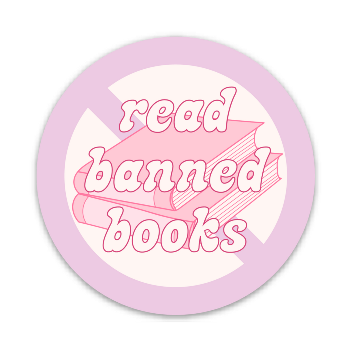 Read banned books | Weatherproof Sticker
