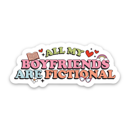 All My Boyfriends Are Fictional | Mini Kindle Sticker