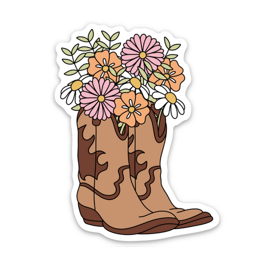 Flower boots | Weatherproof Sticker