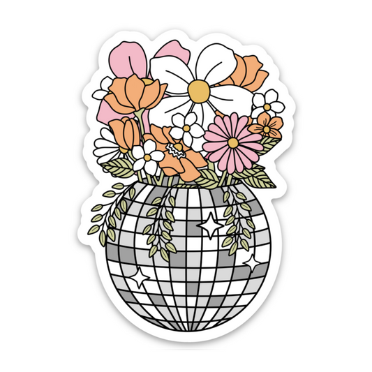 Flower Disco Ball | Weatherproof Sticker