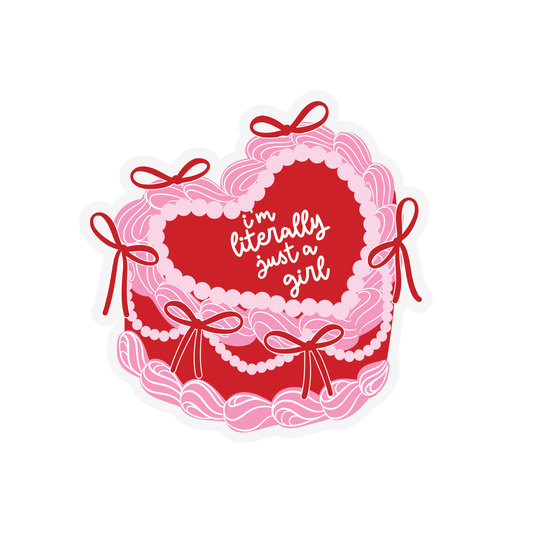 Just A Girl Weatherproof Sticker