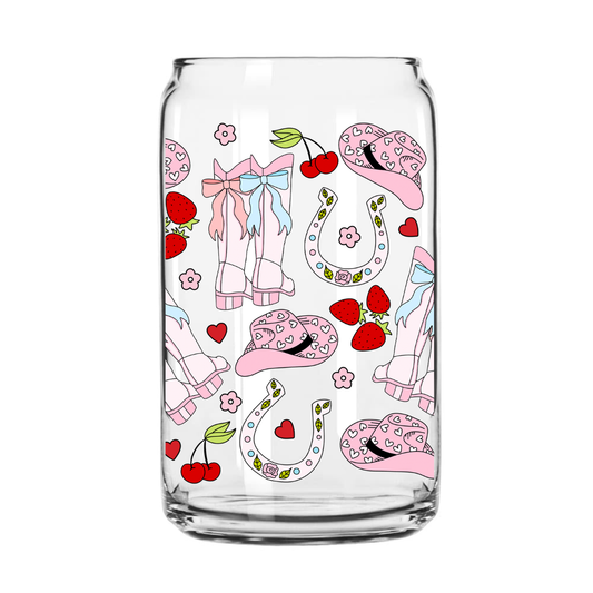 Country Girlie Glass Can