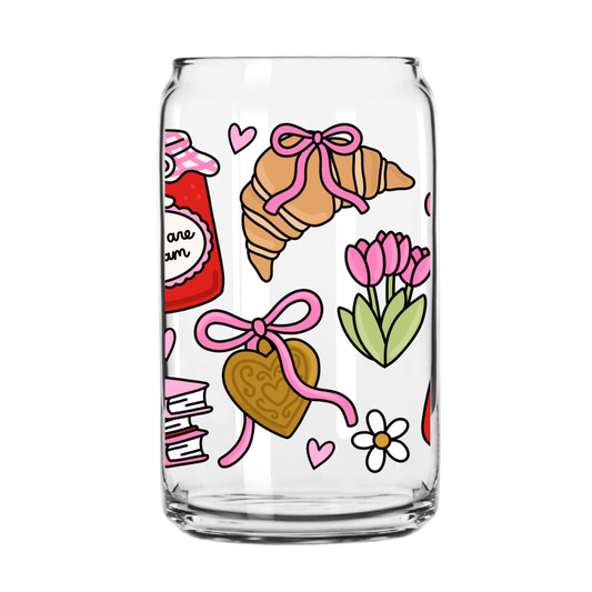 Books Are My Jam Glass Can