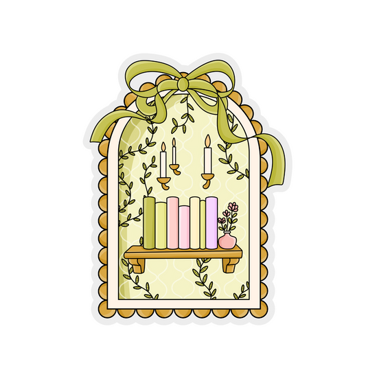 Enchanted Bookshelf Weatherproof Sticker