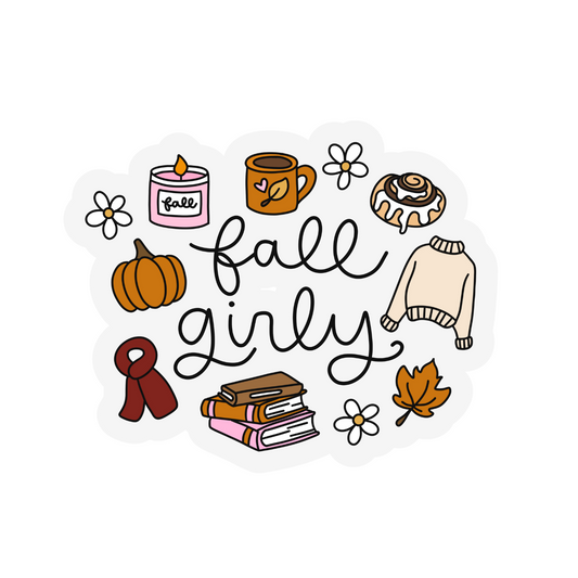 Fall Girly Weatherproof Sticker