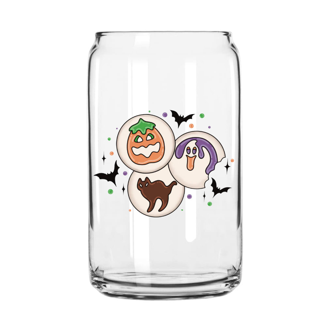 Spooky Cookies Glass Can