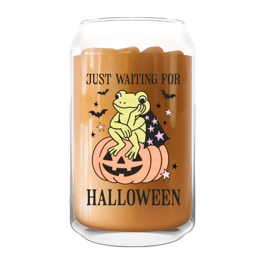 Waiting For Halloween Glass Can