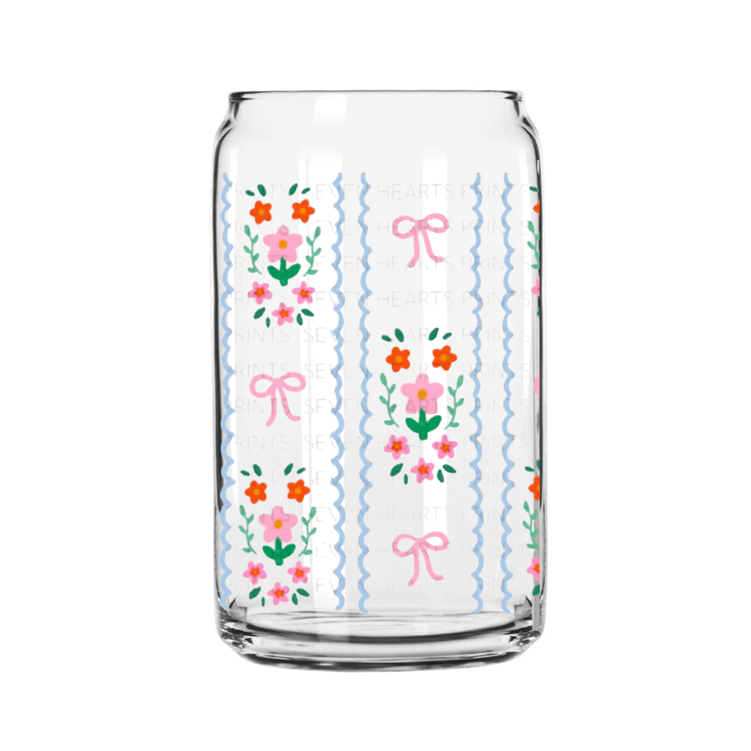 Cutie Bows Glass Can