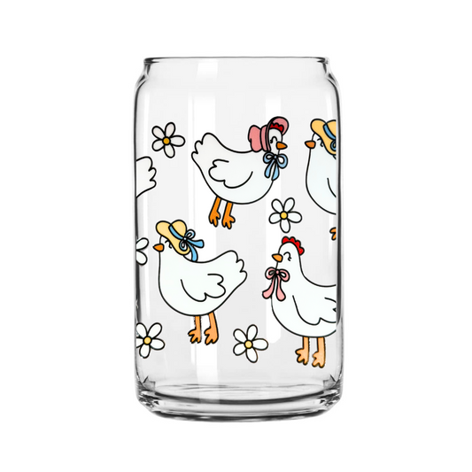 Chickens Glass Can