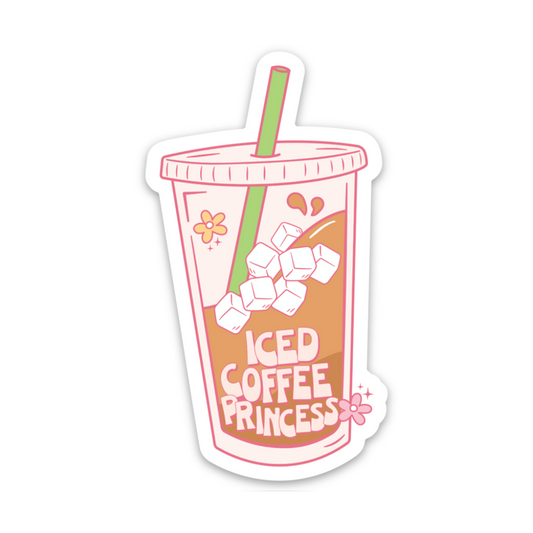 Iced Coffee Princess | Weatherproof Sticker