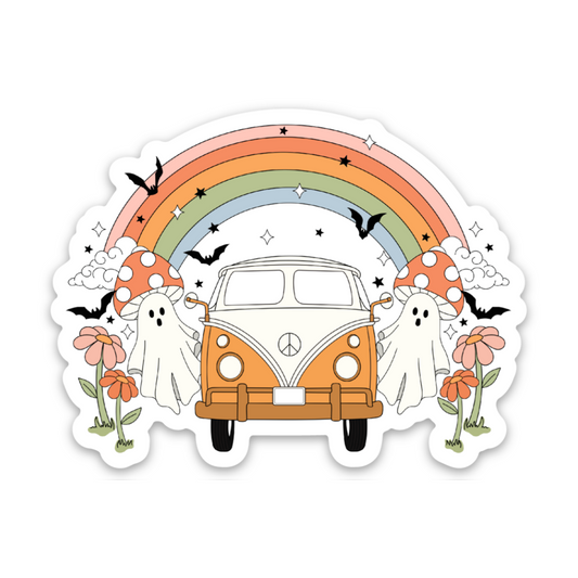 Groovy Van Ghost | Weatherproof Sticker