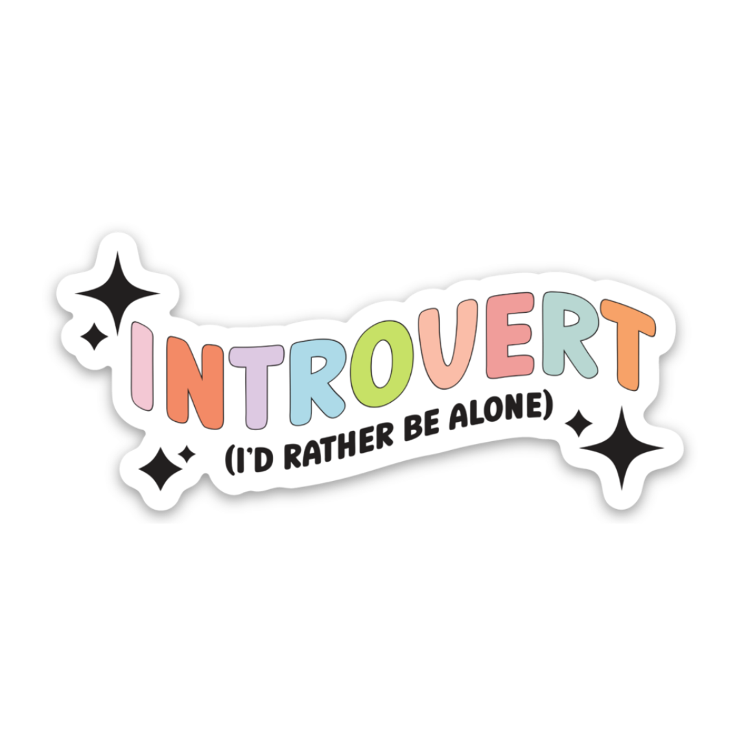 Project Intro Sticker Introvert | Weatherproof Sticker – Eleven
