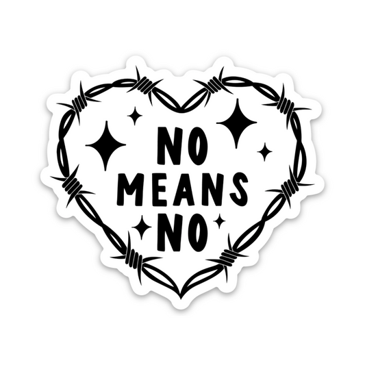 No Means No Weatherproof Sticker