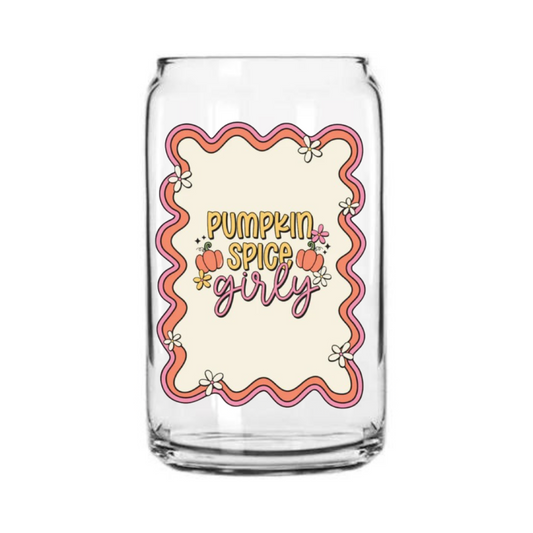 Pumpkin Spice Glass Can