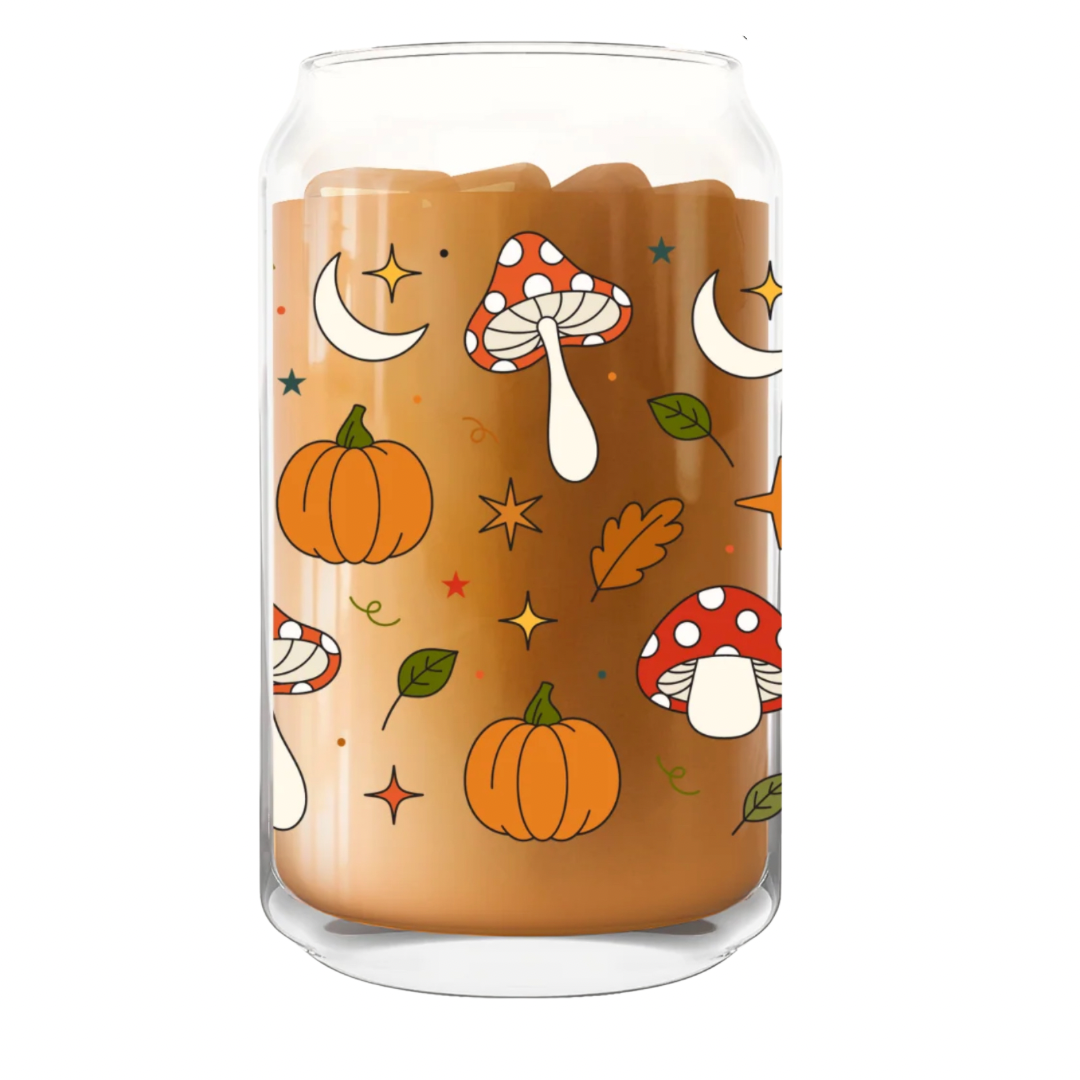 Pumpkin Magic Glass Can