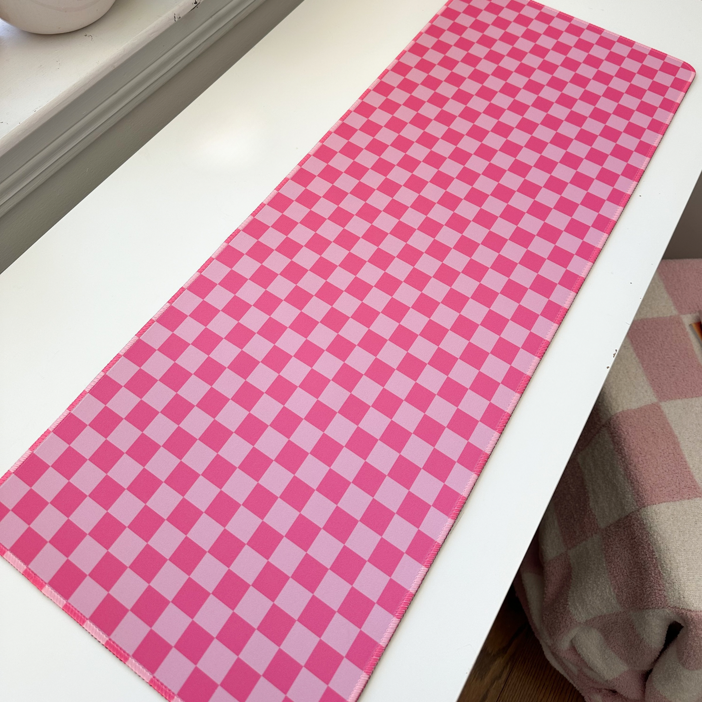 Pink Checker Desk Pad