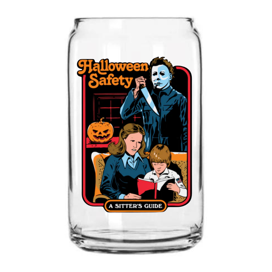 Halloween Safety Glass Can