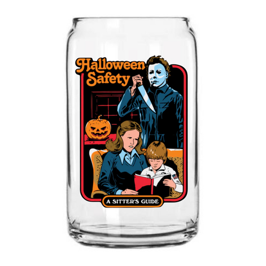 Halloween Safety Glass Can