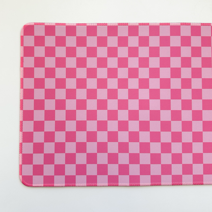 Pink Checker Desk Pad