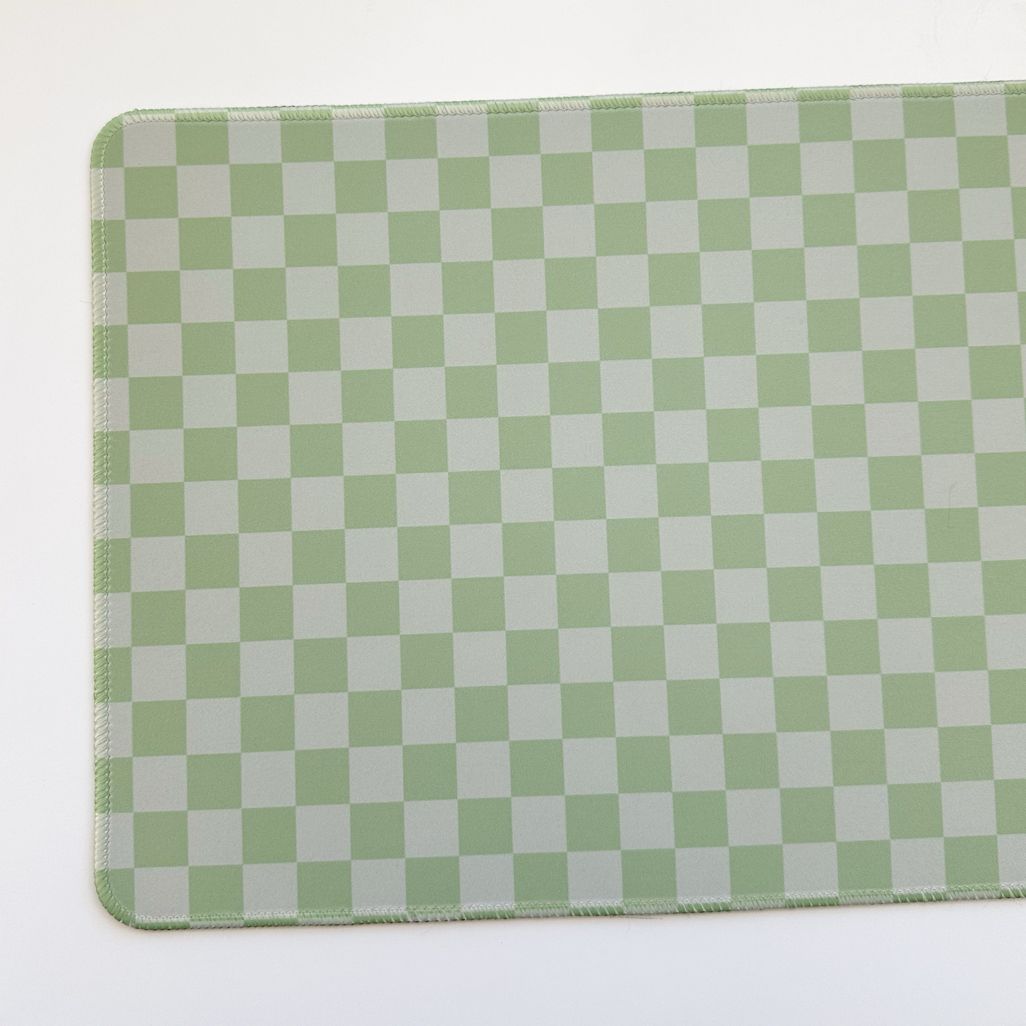 Green Checker Desk Pad