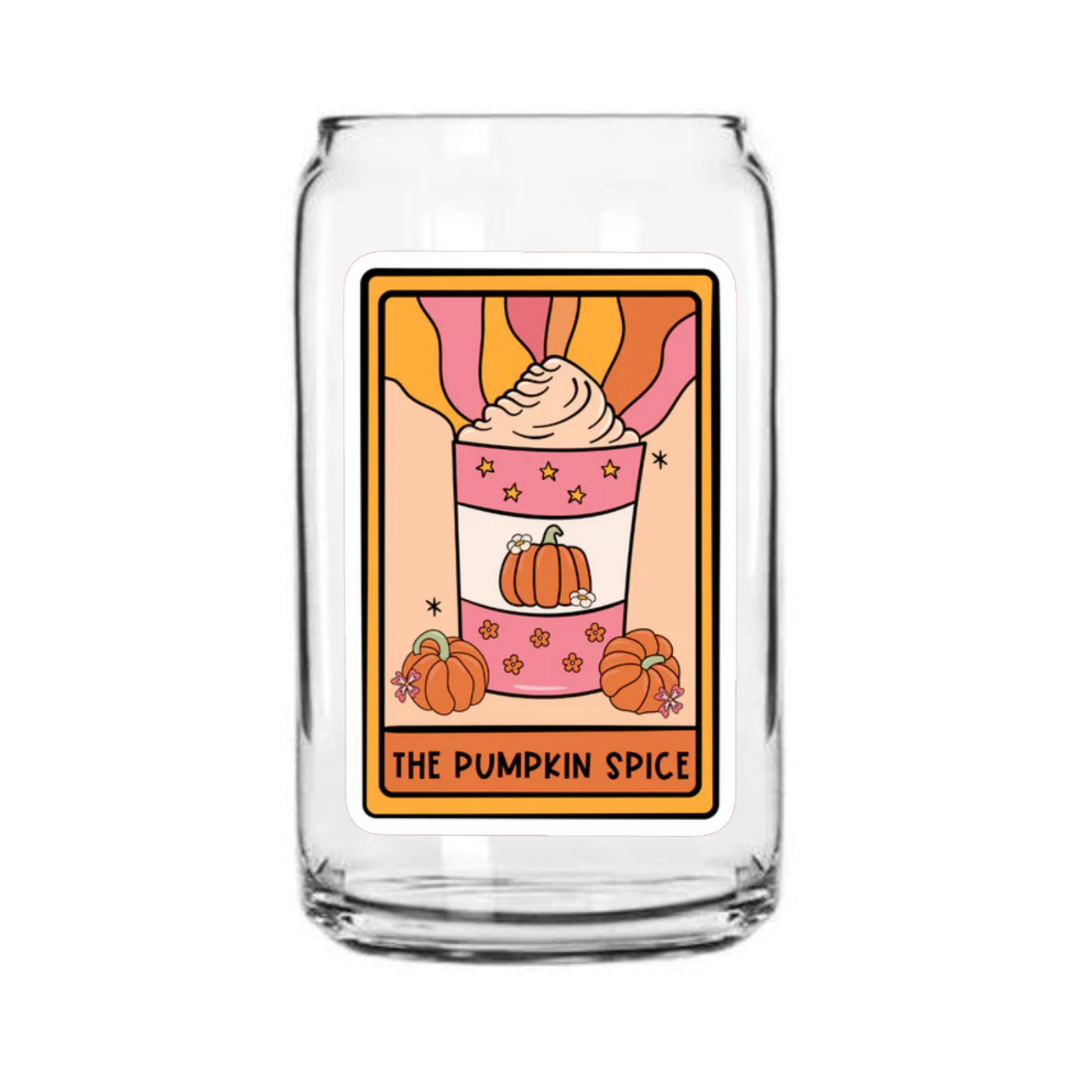 The Pumpkin Spice Glass Can