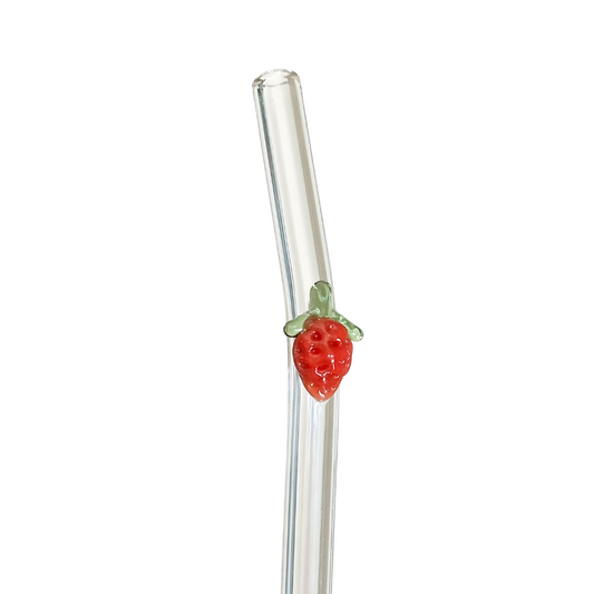 Glass Charm Straw