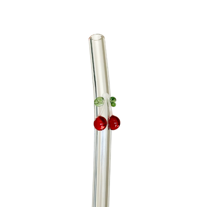 Glass Charm Straw