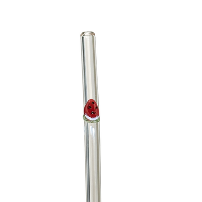 Glass Charm Straw