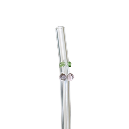 Glass Charm Straw