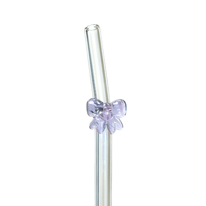 Glass Charm Straw
