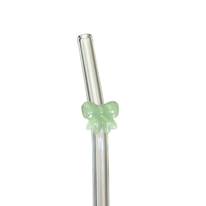 Glass Charm Straw